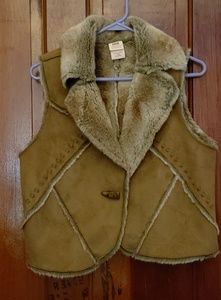FAUX suede boho vest